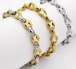 Arany színű acél barakka karkötő