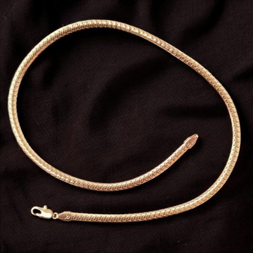 Rosegold kígyómintás női nyaklánc