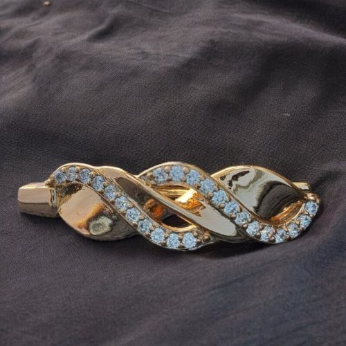 Rosegold ékköves nagy méretű elegáns fülbevaló