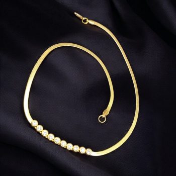   Kígyómintás lánc cirkónia sorral díszítve - Serpentina