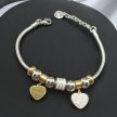 Nemesacél arany-ezüst színű charm karkötő - Amor
