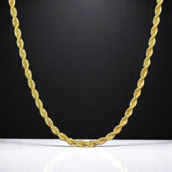 Arany színű csavart nyaklánc hosszabbítóval